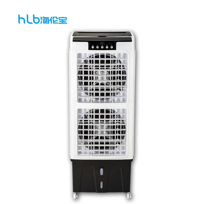 Ventilador de refrigeración por agua para interiores y exteriores, Enfriador de aire evaporativo, soporte de suelo, doble ventilador para soplar viento fuerte